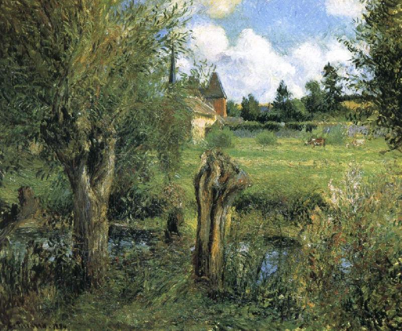 Camille Pissarro the riparian China oil painting art